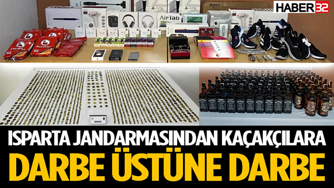 ISPARTA JANDARMASINDAN KAÇAKÇILARA DARBE ÜSTÜNE DARBE